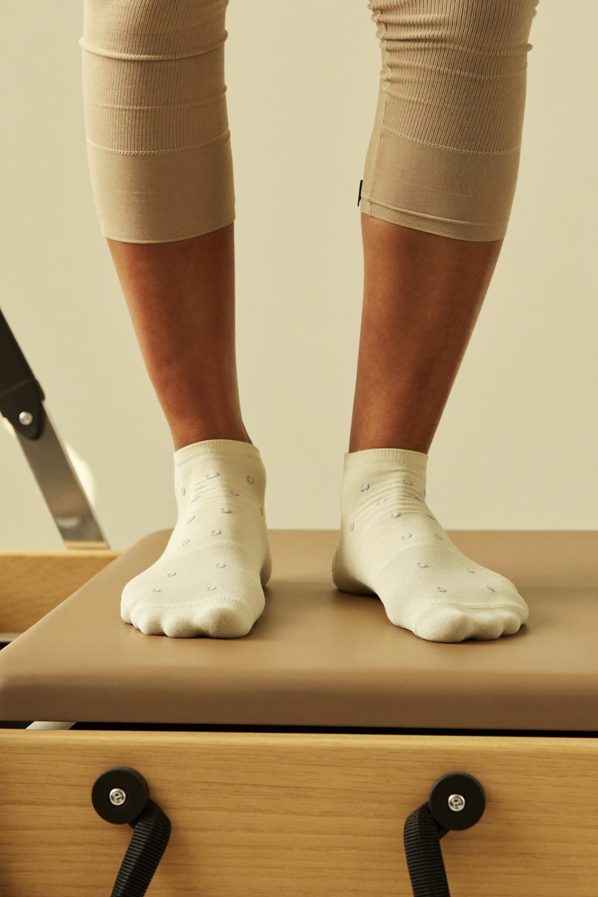 Chaussettes Pilates antidérapantes · lot de 2 · Lait