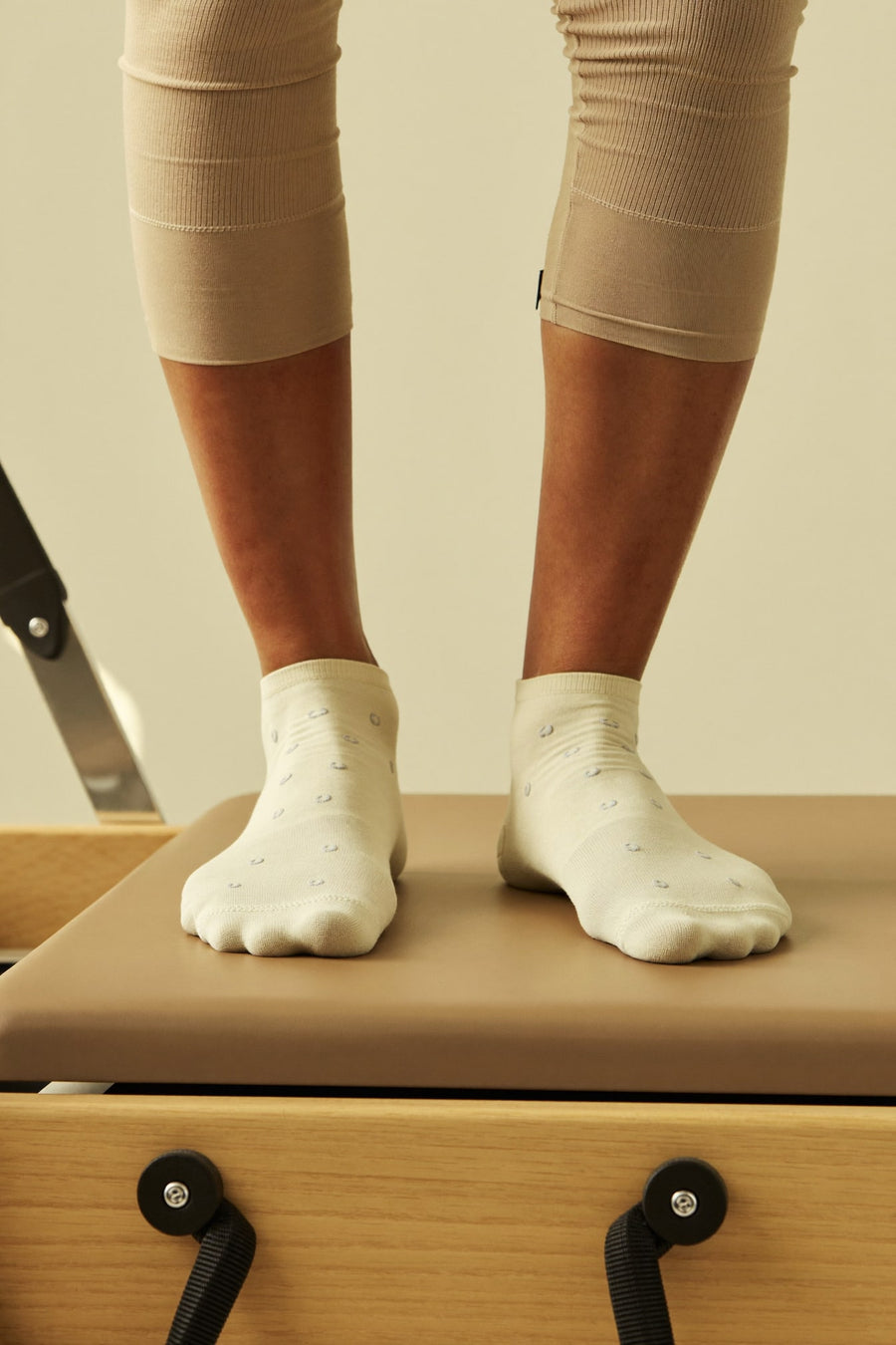 Chaussettes Pilates antidérapantes · lot de 2 · Lait