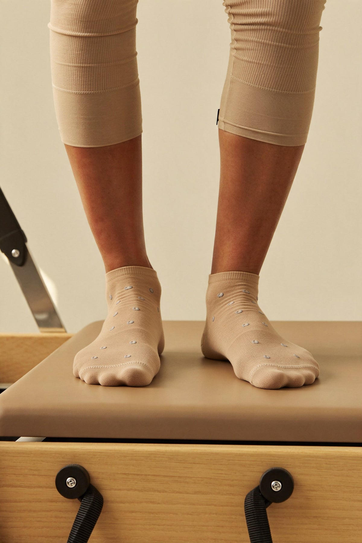 Chaussettes Pilates antidérapantes · lot de 2 · Latte