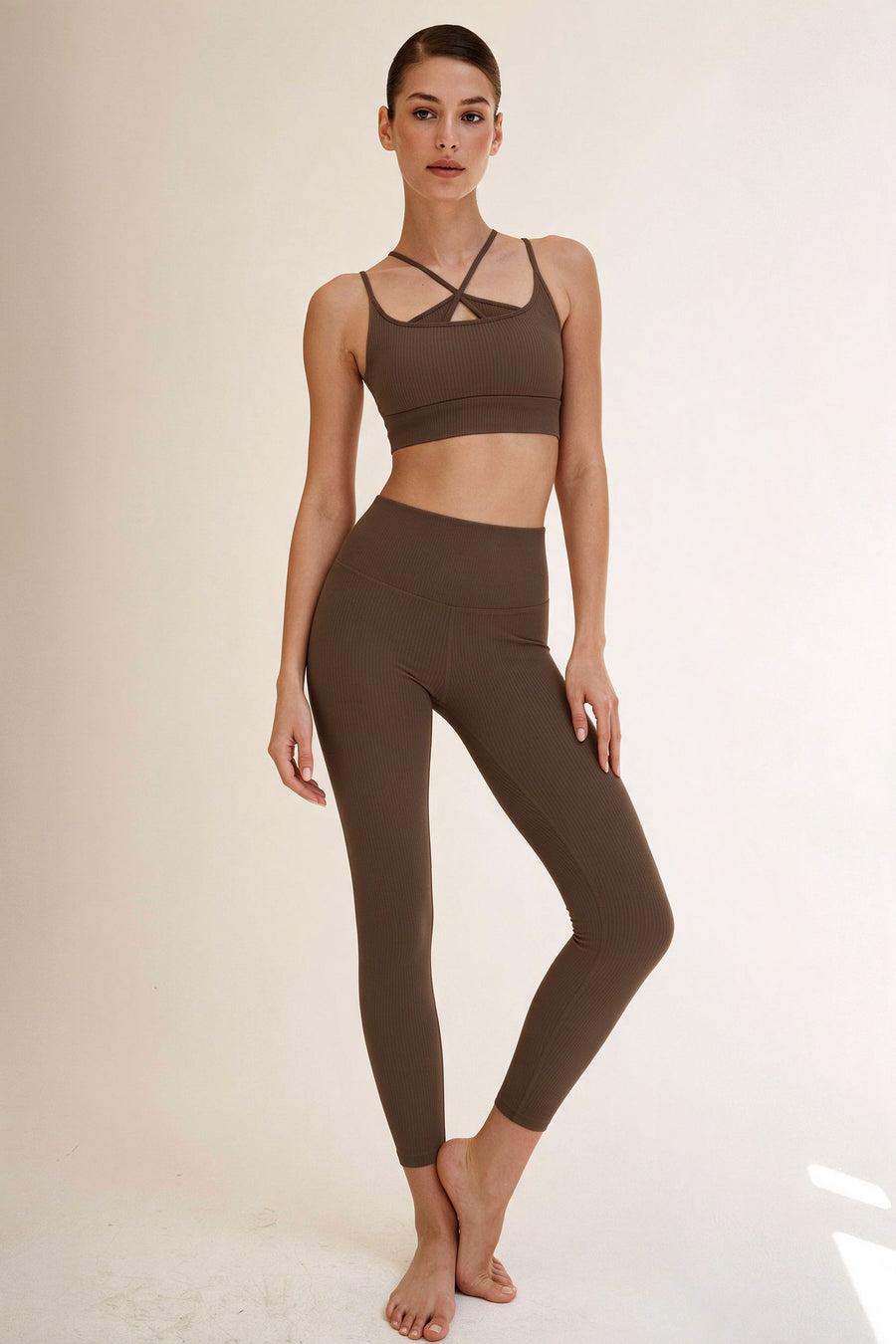 Legging Galbe taille haute · Cacao